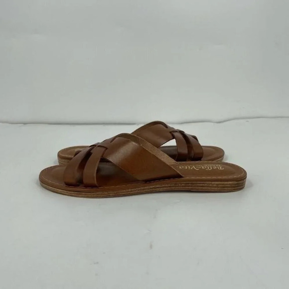Bella Vita Women's Kin-Italy Italian Slip-On Flat Sandals in Whiskey‎ Size 7M - Picture 6 of 14